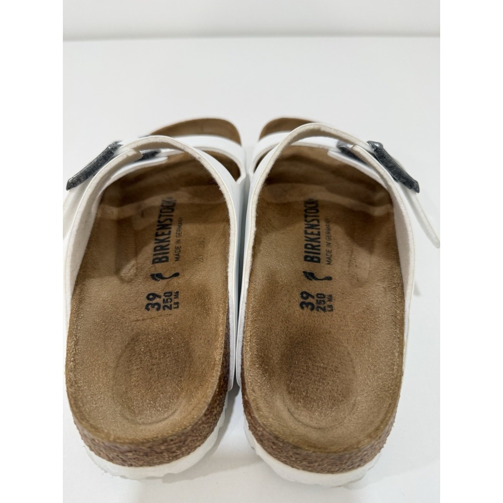 Birkenstock Arizona BS Birko-Faux Leather Sandal White US Women's 8 Regular Fit - Picture 5 of 9